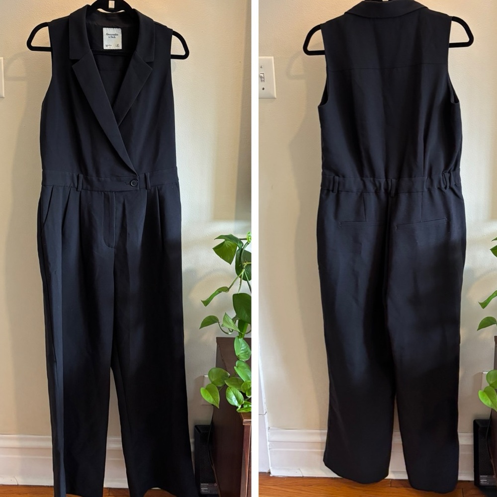 Abercrombie & Fitch Black Sleeveless Sloane Jumpsuit - Picture 6 of 6